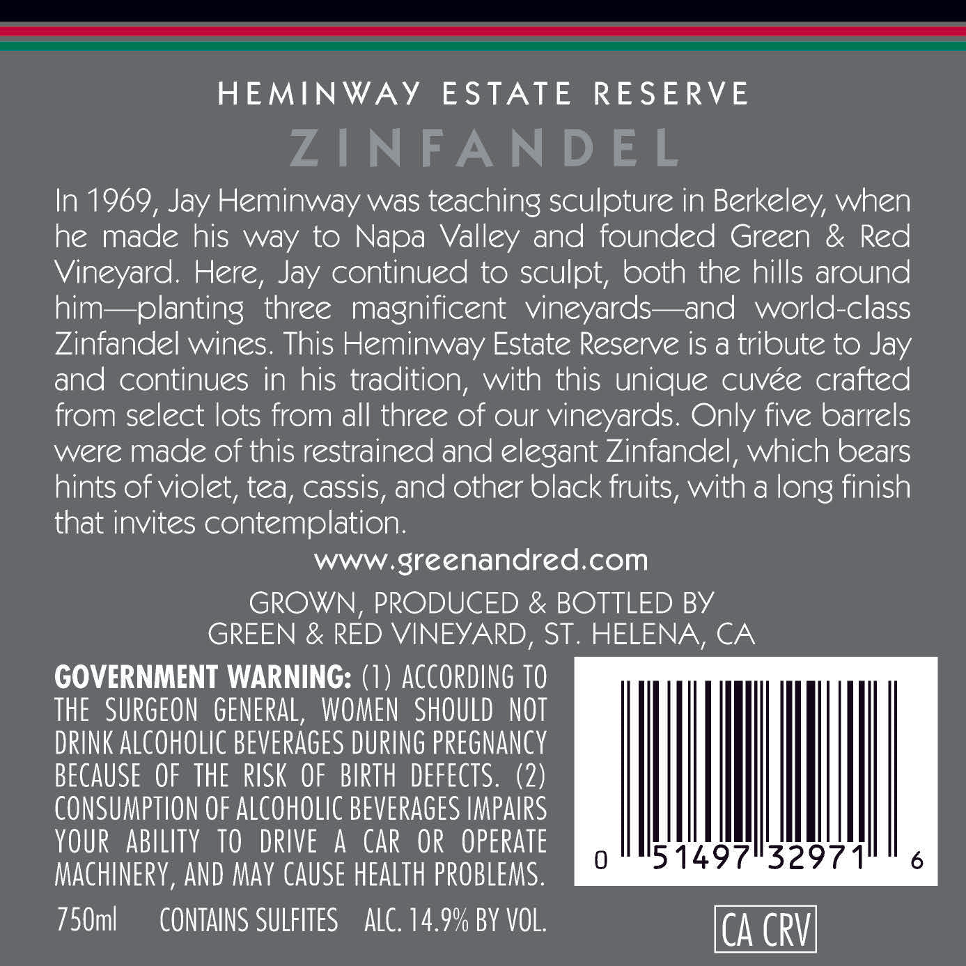 2021 Heminway Estate Reserve Zinfandel